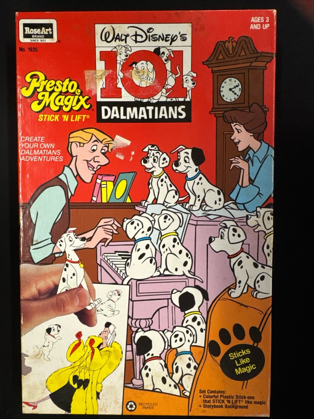 Disney 101 Dalmatians Presto Magix Stick 'N Lift Activity Set - 1991